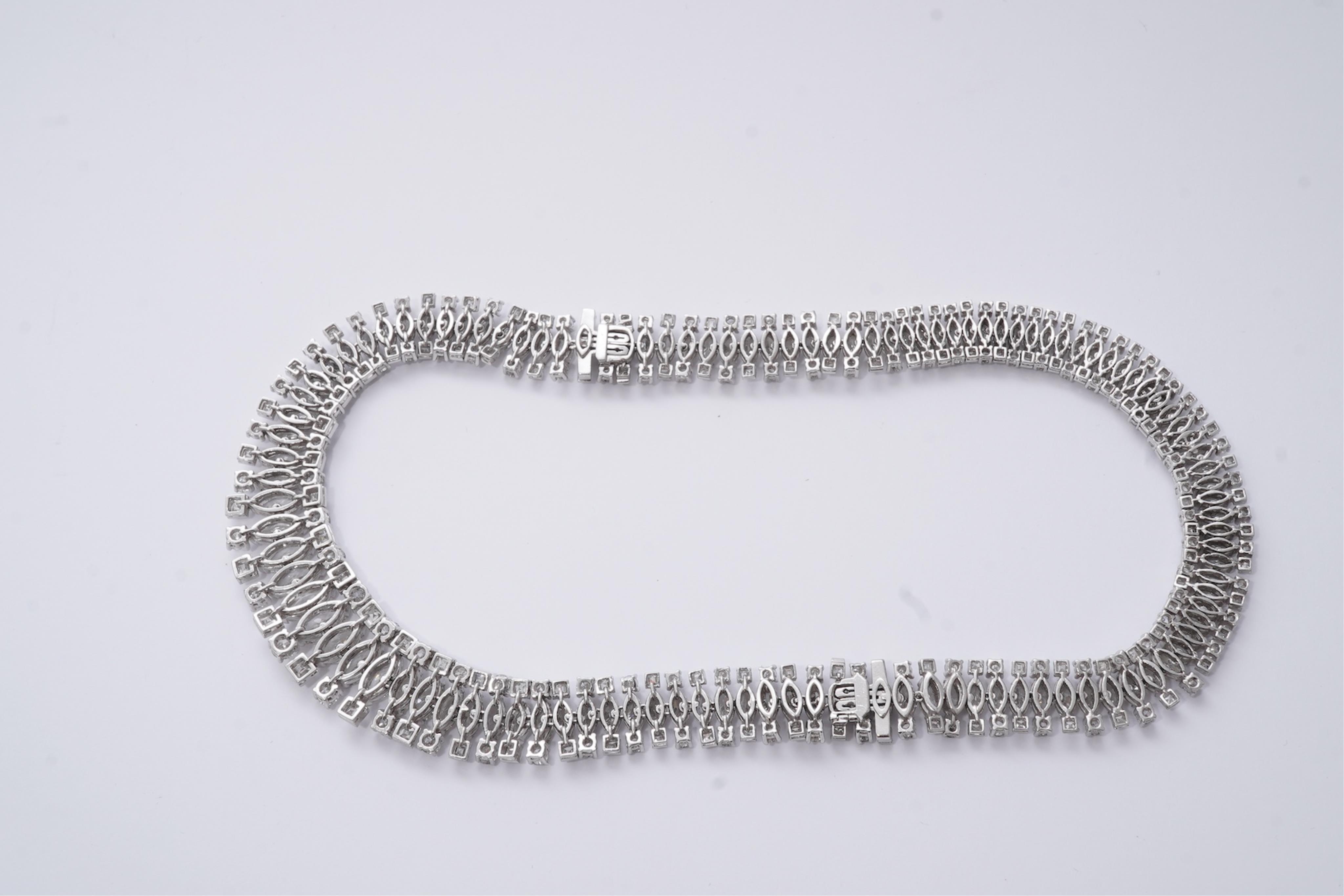 An impressive diamond collar, mid 20th century